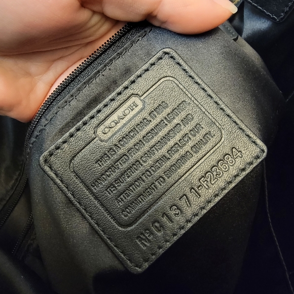 Black Leather Coach Bag - Picture 4 of 6